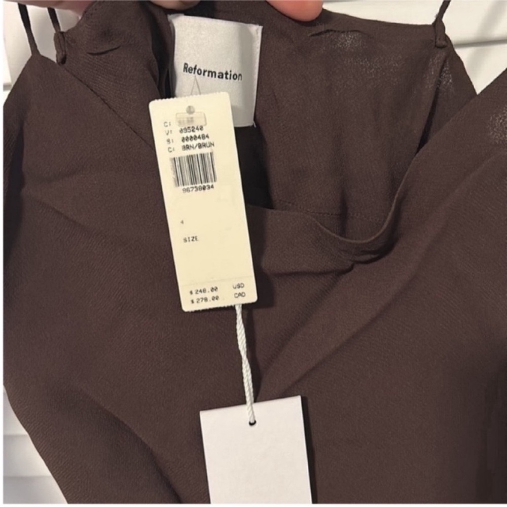 NWT • Reformation Suki Dress in Mole - Picture 6 of 7